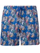 Fefè - Printed Swim Shorts - Men - Polyester - Xl, Blue, Polyester