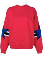 Msgm Oversized Star Patch Sweatshirt - Red