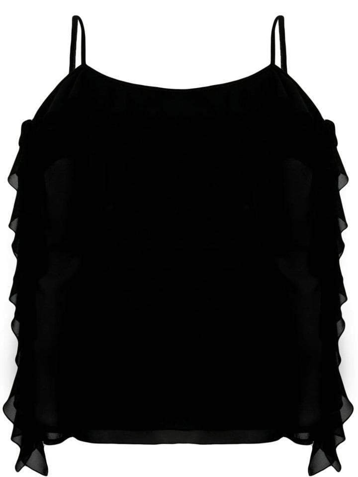 Blugirl Ruffle Sleeve Blouse - Black