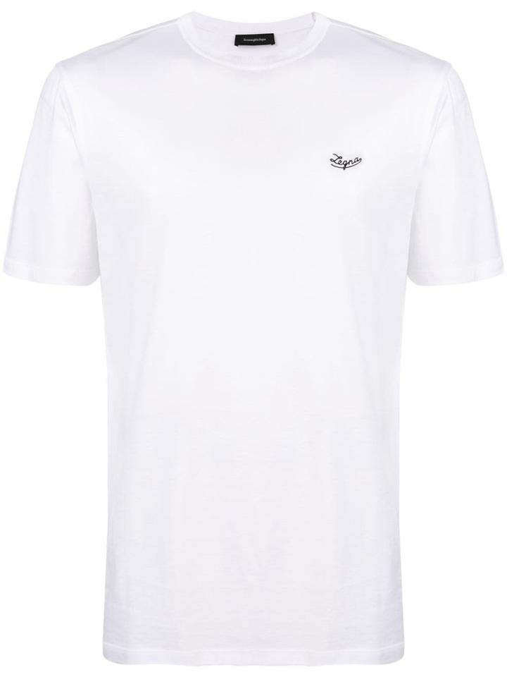 Ermenegildo Zegna Embroidered Logo T-shirt - White