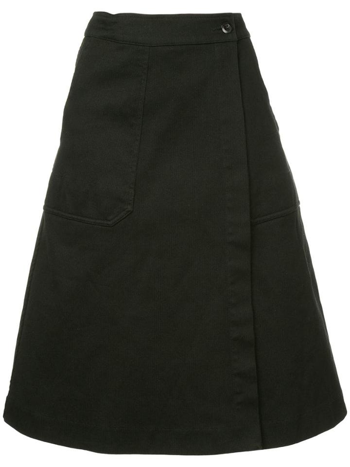 Margaret Howell Japanese Bedford Corduroy Skirt - Black
