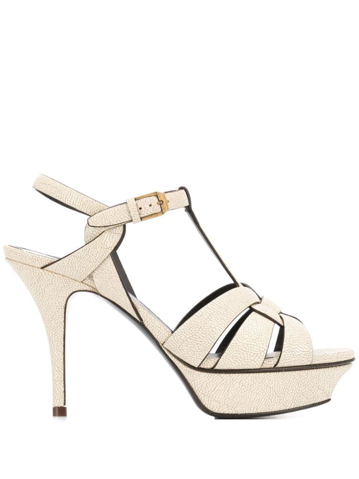 Saint Laurent Tribute 75 Sandals - Neutrals