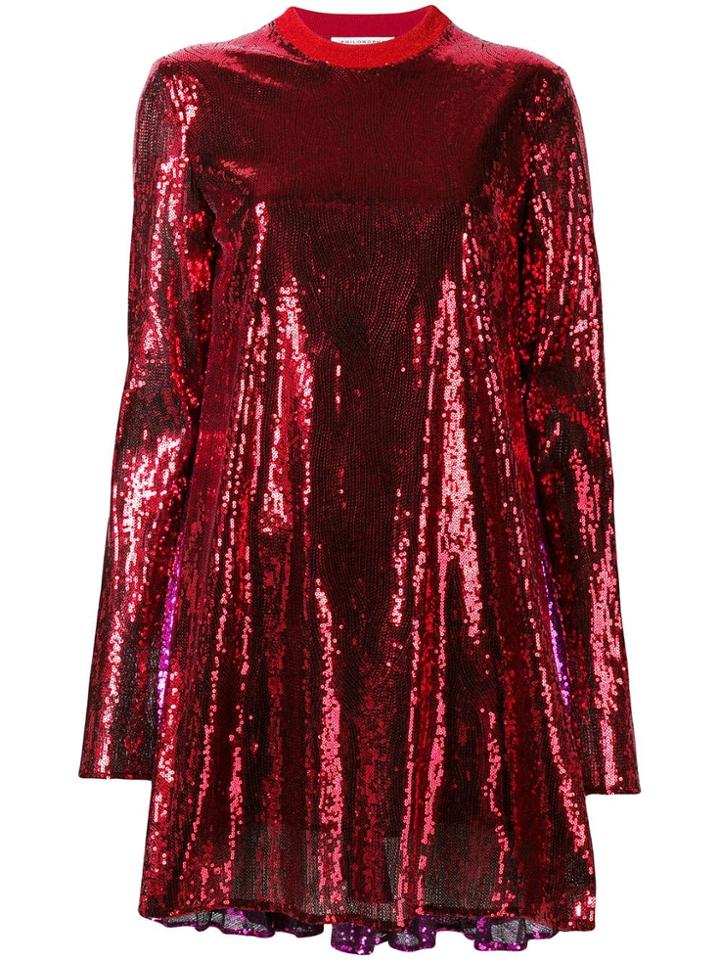 Philosophy Di Lorenzo Serafini Sequinned Shift Dress - Purple