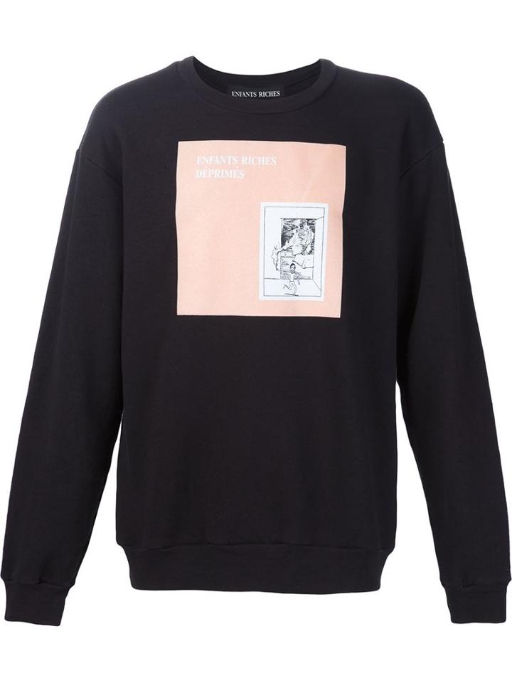 Enfants Riches Deprimes Minutemen Sweatshirt, Men's, Size: Xl, Black, Cotton