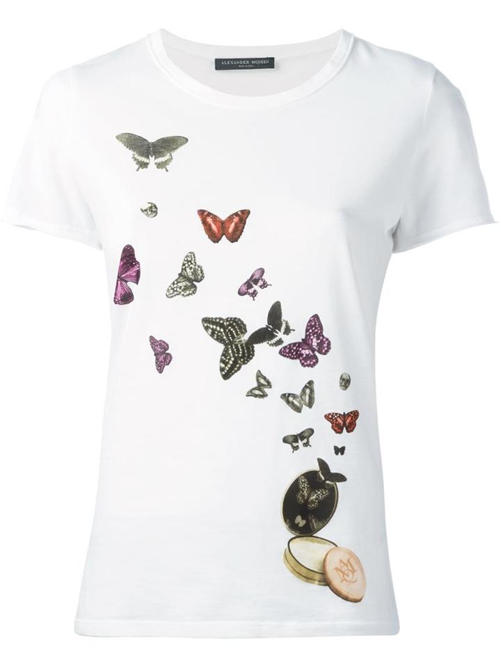 Alexander Mcqueen Butterfly And Moth Print T-shirt