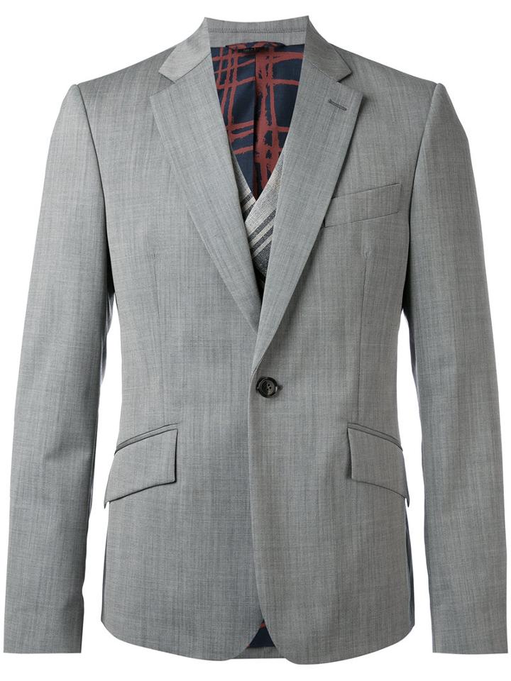 Vivienne Westwood - Notched Lapel Casual Blazer - Men - Cotton/polyamide/spandex/elastane/virgin Wool - 52, Grey, Cotton/polyamide/spandex/elastane/virgin Wool