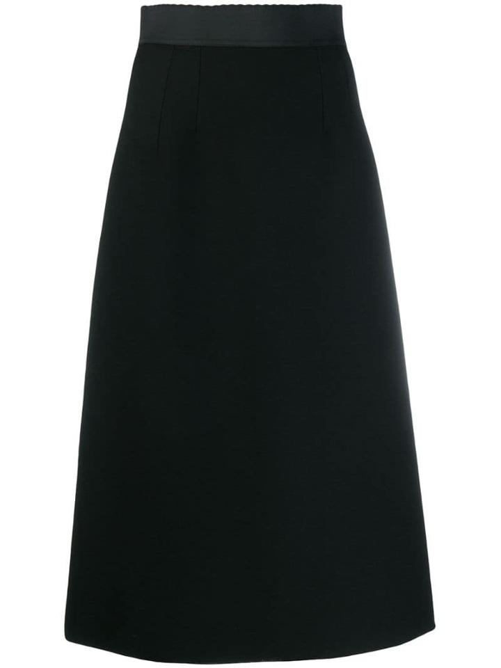 Dolce & Gabbana Cady Pencil Skirt - Black