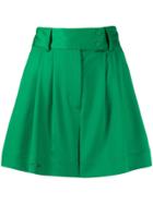 Styland Pleated Shorts - Green