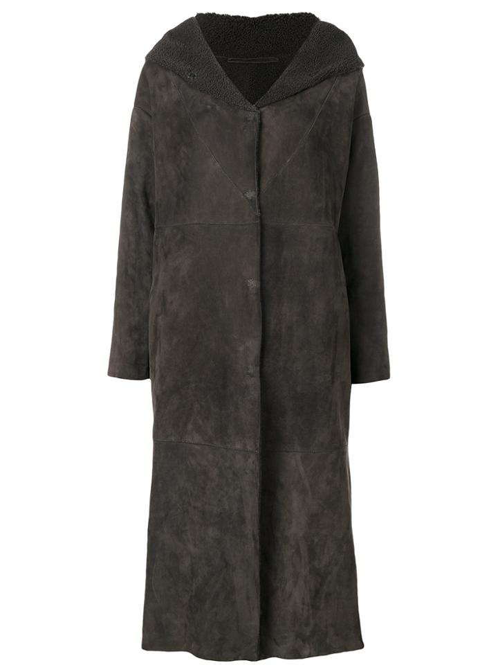 Salvatore Santoro Hooded Coat - Brown