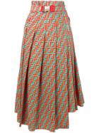 Fendi Ff High-waisted Skirt - Green