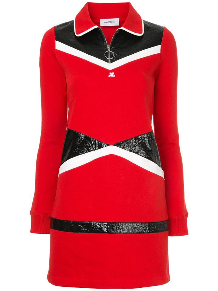 Courrèges Vinyl Sweat Dress - Red