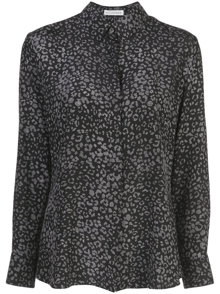 Altuzarra Chika Animal Print Blouse - Black