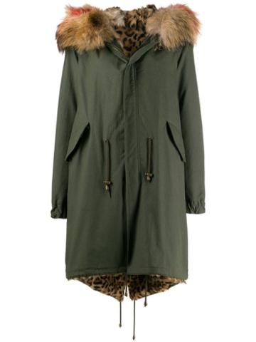 Furs66 Fur Lined Parka Coat - Green
