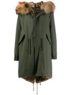 Furs66 Fur Lined Parka Coat - Green