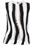 Mugler Pearl Embellished Cut-out Top