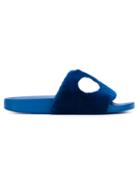 Marc By Marc Jacobs Fox Fur Slidders