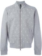 Neil Barrett Thunder Zipped Sweatshirt, Men's, Size: Medium, Grey, Lyocell/cotton/viscose/spandex/elastane