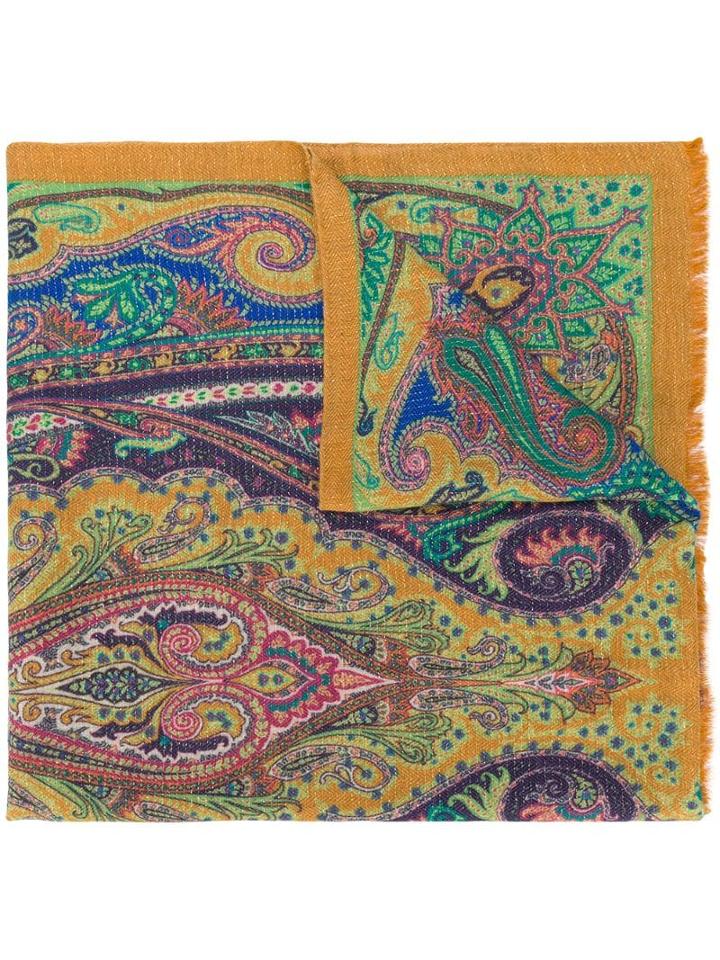 Etro Paisley-print Scarf - Yellow