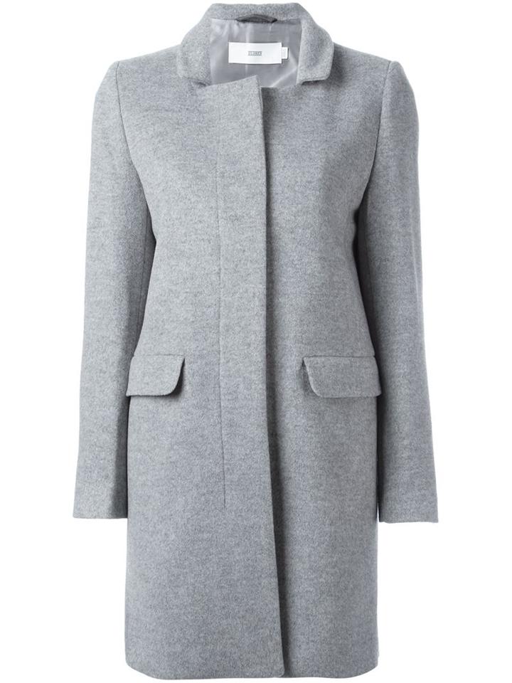 Closed Single Breasted Midi Coat, Women's, Size: Medium, Grey, Viscose/cashmere/virgin Wool