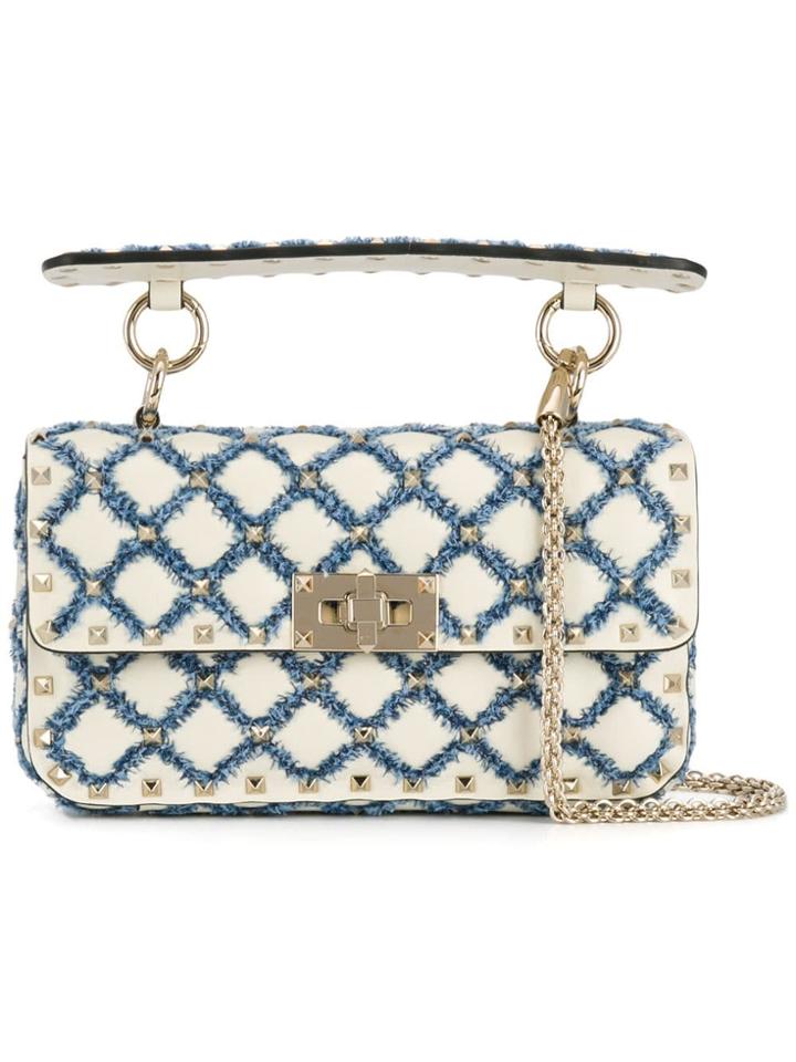 Valentino Valentino Garavani Small Spike Rockstud Tote - Neutrals
