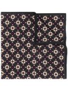 Canali Printed Pocket Square - Black