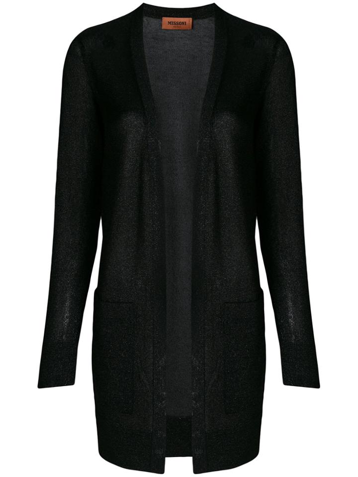 Missoni Long Open-front Cardigan - Black