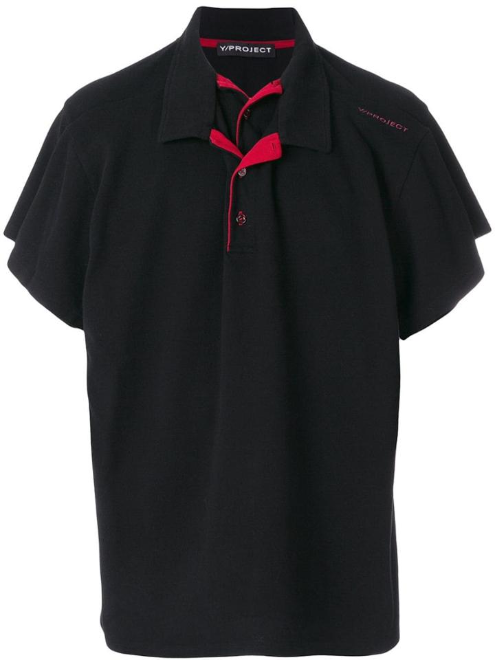 Mumofsix Double Collar Polo Shirt - Black