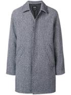 A.p.c. Zig-zag Print Coat - Blue