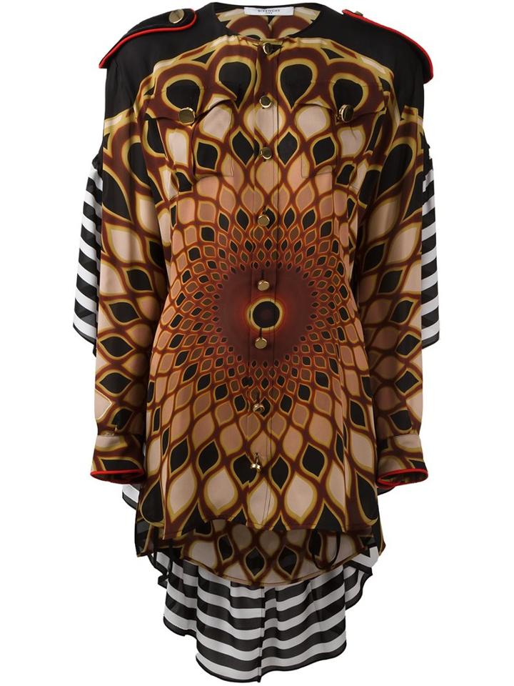 Givenchy 'kaleido Eye' Printed Top, Women's, Size: 34, Silk/wool/viscose