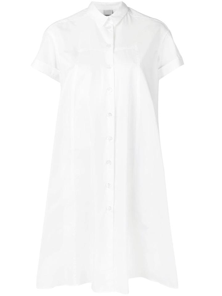 Aspesi Short Sleeved Shirt Dress - White