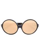Linda Farrow Oversized Sunglasses, Women's, Black, Acetate