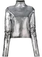 Mm6 Maison Margiela Metallic Turtleneck Sweater