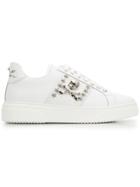 Philipp Plein Skull Star Studded Sneakers - Silver