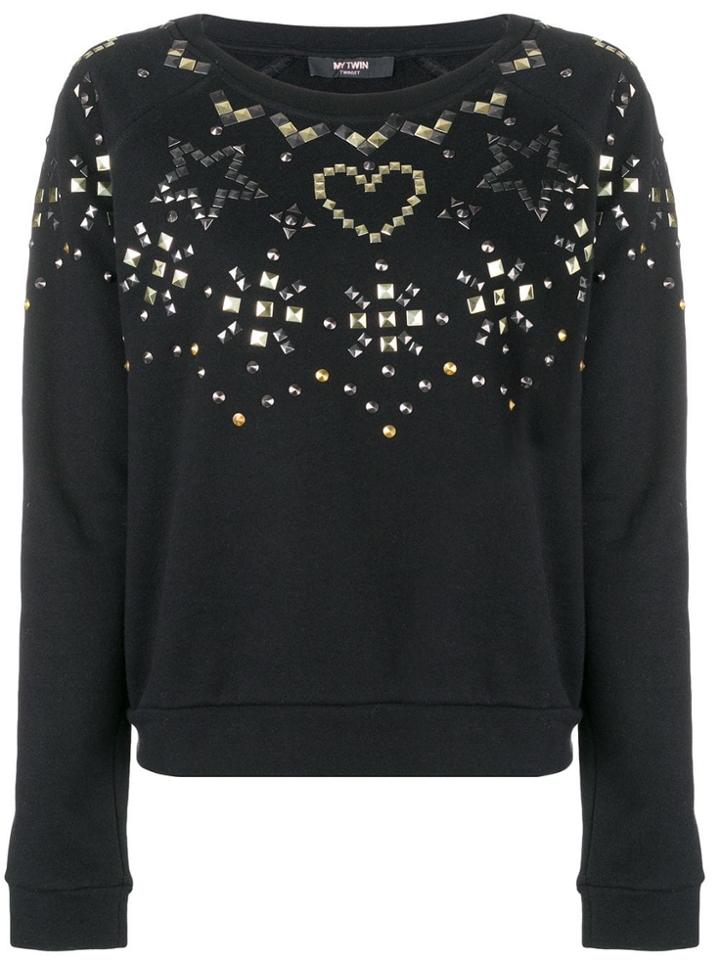 Twin-set Studded Embellishments Sweatshirt - Black