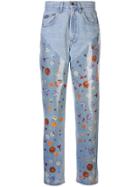 Maryam Nassir Zadeh Floral Print Boyfriend Jeans - Blue