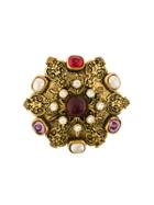 Chanel Vintage Multi Gem Embellished Brooch - Metallic