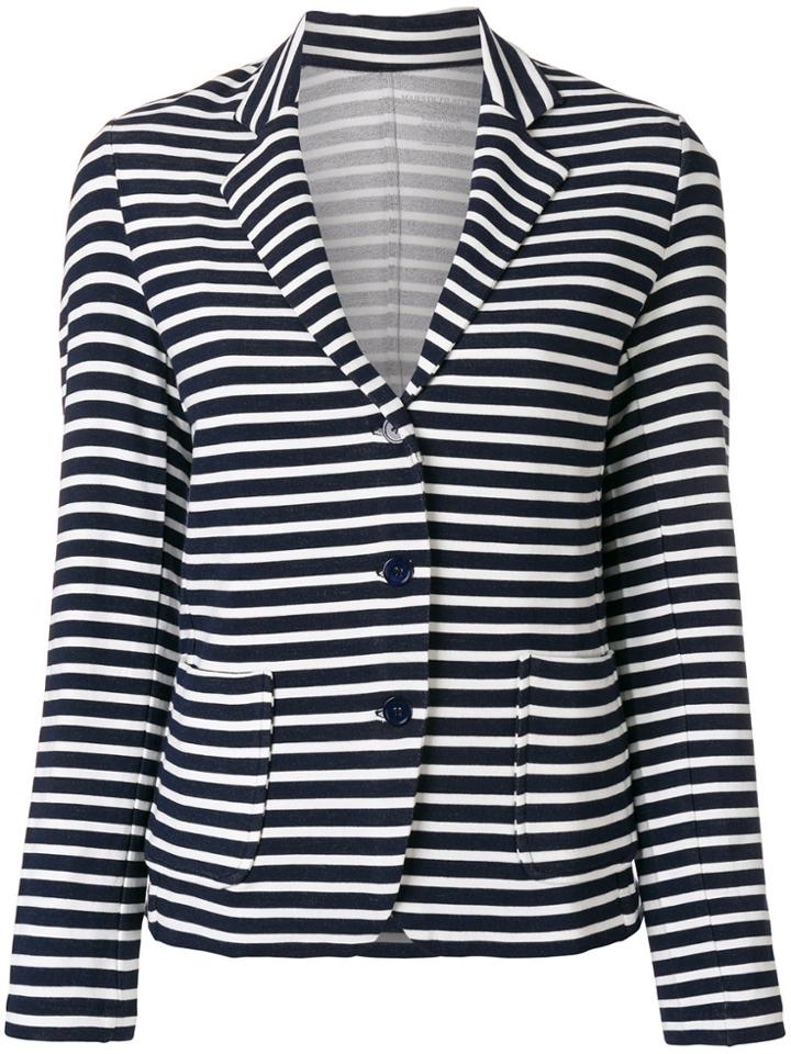 Majestic Filatures Casual Striped Blazer - Blue