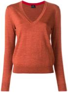 Ps By Paul Smith Deep V-neck Sweater - Yellow & Orange