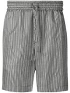 Versace Tailored Chevron Pattern Shorts - Black