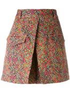Philosophy Di Lorenzo Serafini - Floral Print Shorts - Women - Cotton/other Fibers - 42, Pink/purple, Cotton/other Fibers