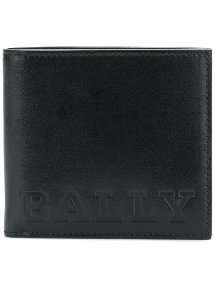 Bally Logo Embossed Billfold Wallet - Black