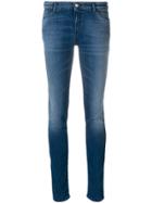 Emporio Armani Skinny Low-rise Jeans - Blue