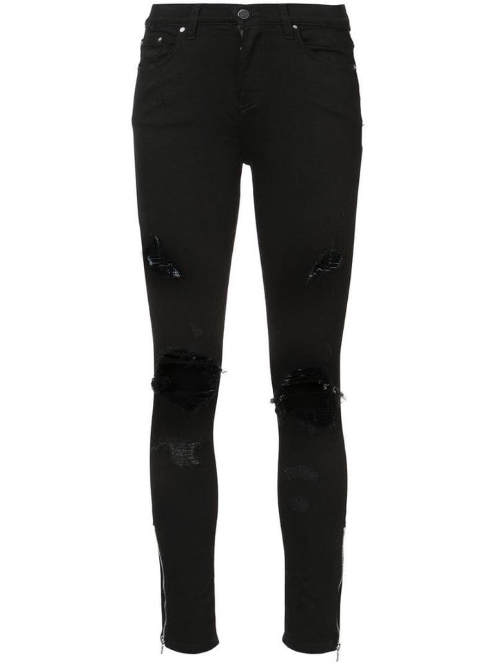 Amiri Thrasher Distressed Skinny Jeans - Black
