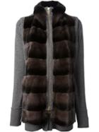 Liska Mink Panel Cardigan