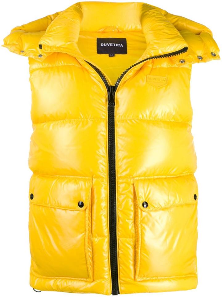 Duvetica Hooded Padded Gilet - Yellow