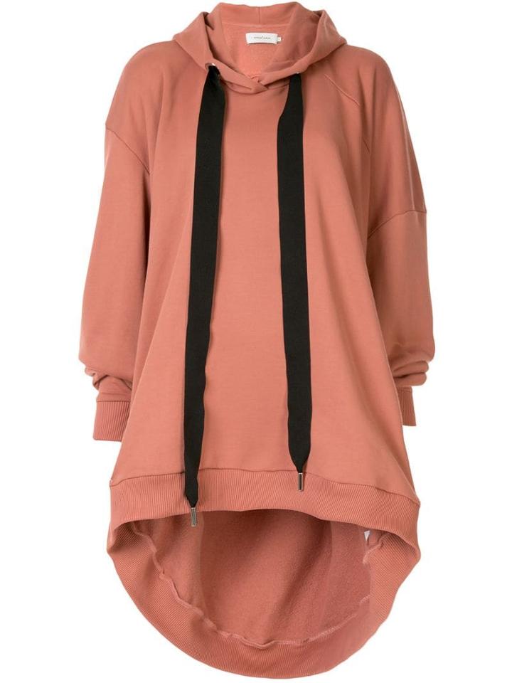 Marques'almeida Asymmetric Hem Hoodie - Pink
