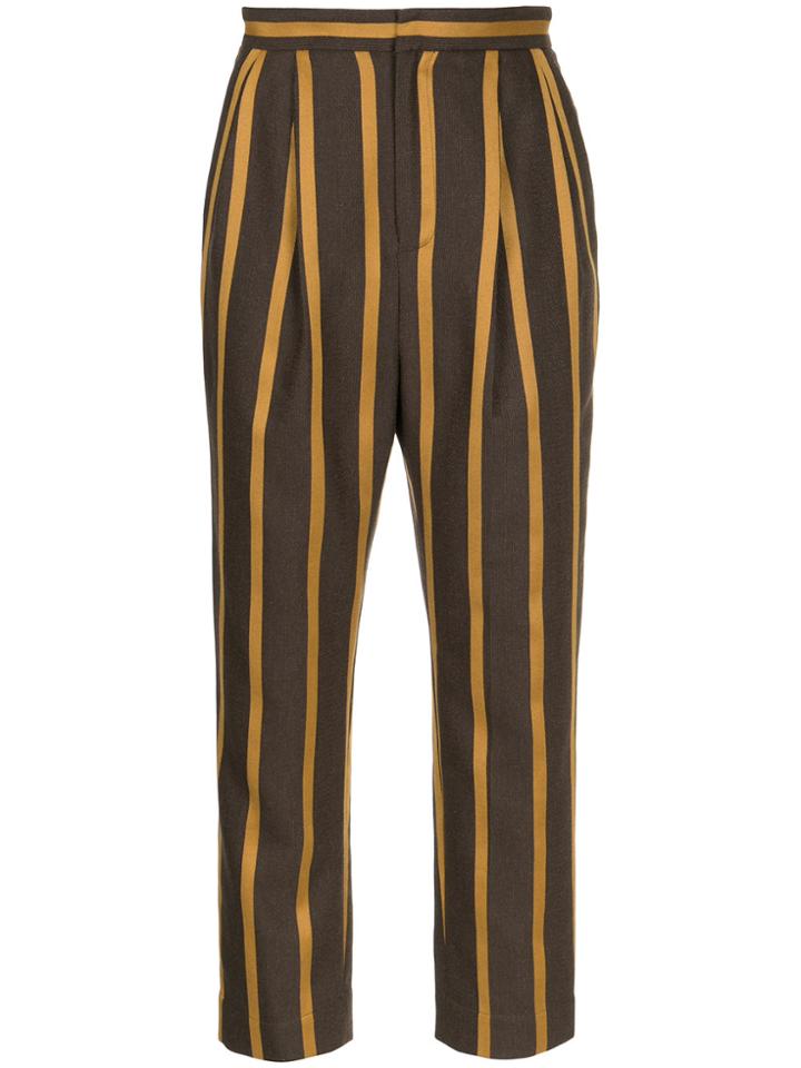 Cityshop Striped Chinos - Brown
