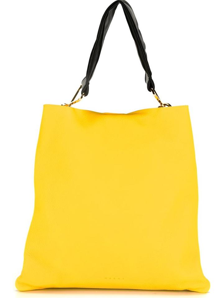 Marni Maxi Strap Tote, Women's, Yellow/orange, Leather