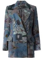 Jean Louis Scherrer Vintage Patterned Double Breasted Blazer
