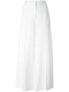 Stella Mccartney Wide Leg A-line Trousers, Women's, Size: 38, White, Viscose/acetate/spandex/elastane